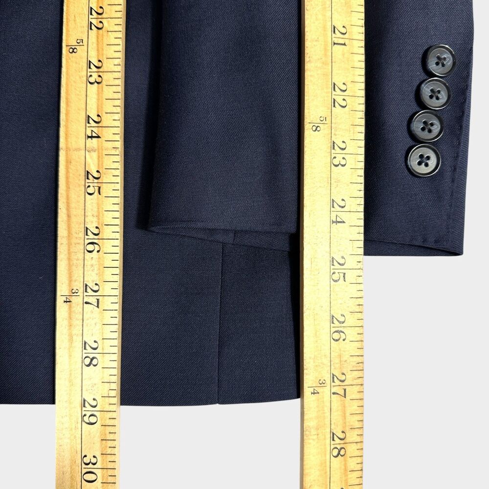 DKNY Men's Blazer Sport Coat Two Button Jacket 40R Navy Blue 2-Vent 100% Wool - Picture 6 of 10